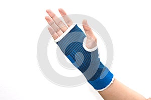 Hand with wrist support