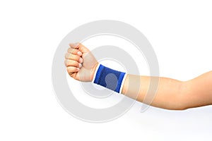 Hand with a wrist support isolated