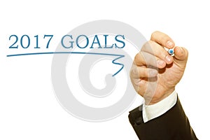 Hand writing 2017 goals