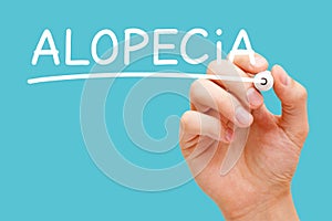 Alopecia Hair Loss Or Baldness Concept photo