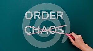Hand writing chaos and order