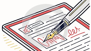 Hand Writing on Document, Business and Creative Process, vector design Generative AI