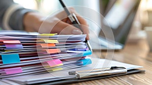 The Organized Office Desk.AI generated image