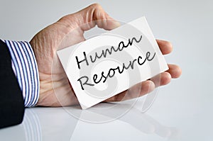 Hand writing Human resource