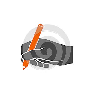 Hand writing icon, simple vector