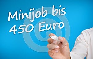 Hand writing with a marker minijob bis 450 euro