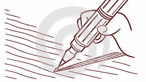 Hand Writing on Paper, Creative Expression and Thoughtful Process, vector design Generative AI