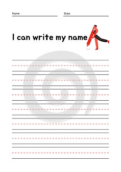 Hand Writing Practise Printable Template