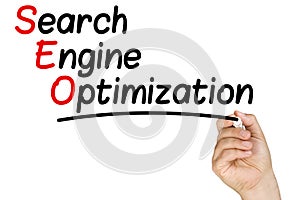 Hand Writing Search Engine Optimization Whiteboard