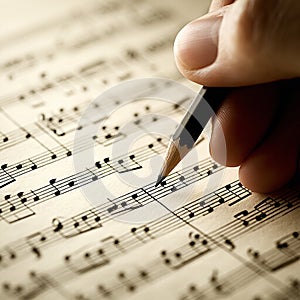 hand writing on a sheet of paper