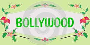 Hand writing sign Bollywood. Business idea one who organizes and assumes the risks of a business Businesswoman Holding
