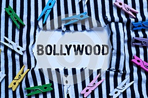 Hand writing sign Bollywood. Word Written on one who organizes and assumes the risks of a business Thinking New Writing