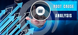 Inspiration showing sign Root Cause Analysis. Conceptual photo Method of Problem Solving Identify Fault or Problem