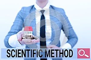 Hand writing sign Scientific Method. Business idea Principles Procedures for the logical hunt of knowledge Real Estate