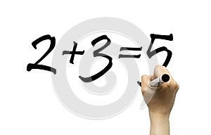 Hand writing simple math formula