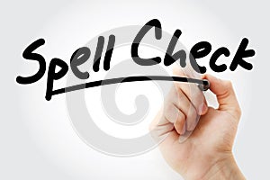 Hand writing Spell Check with marker