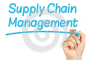 Hand Writing Supply Chain Management Whiteboard