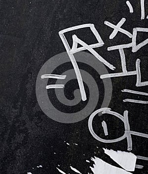 Hand writing, wall writing, graffiti