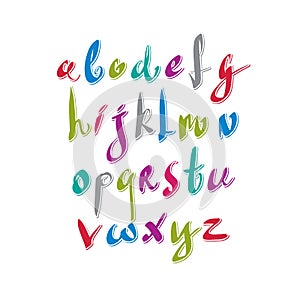 Hand written fresh vector font, stylish drawn alphabet