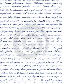 Hand written letter - seamless text Lorem ipsum. Repeating pattern photo