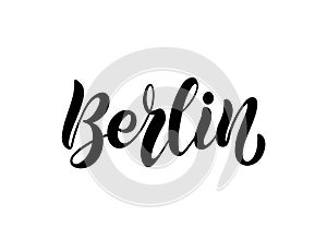 Hand written Lettering for city name Berlin