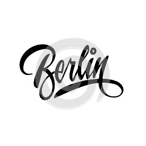 Hand written Lettering for city name Berlin