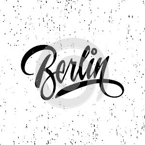 Hand written Lettering for city name Berlin