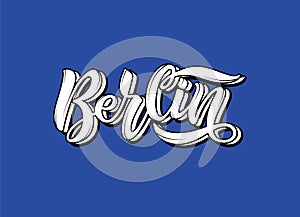 Hand written Lettering for city name Berlin