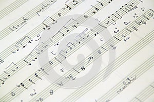 Hand-written music score