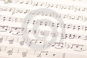 Hand-written music score