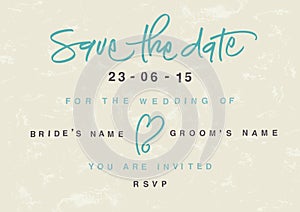 Hand-written Save the Date