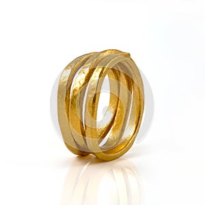 Handamde Yellow Gold Ring 24K photo