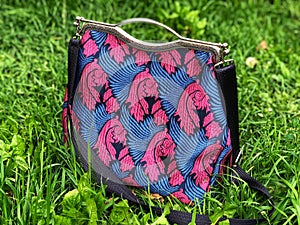 Handbag on the grass