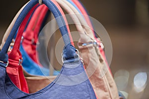 Handbag woman on shop