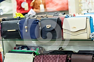 Handbags in the shop