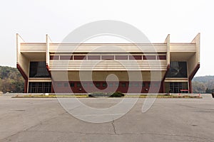 Handball Hall at Pyongyang Sports Street in North Korea