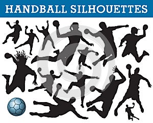 Handball silhouettes photo