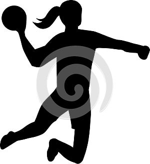 Handball Woman Throwing Ball