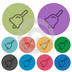 Handbell outline color darker flat icons