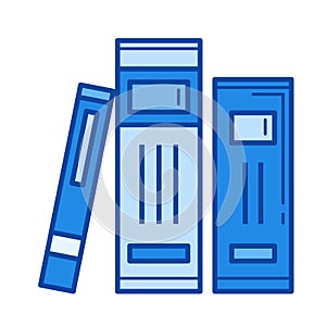Handbooks line icon. photo