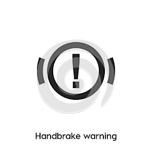 Handbrake warning icon vector. handbrake warning icon vector symbol illustration. Modern simple vector icon for your design.