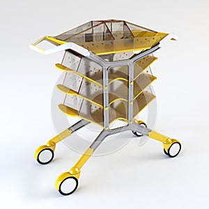 Handcart 3d rendering