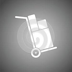 Handcart icon, vector icon
