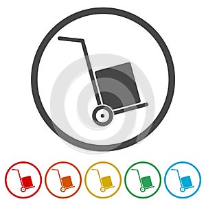 Handcart icon, vector icon