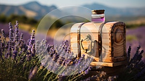 Handcrafted Beauty: A Delicate Juice On A Lavender Field photo