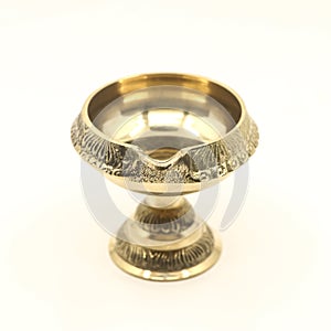 handcrafted brass oil diya lamp with stand