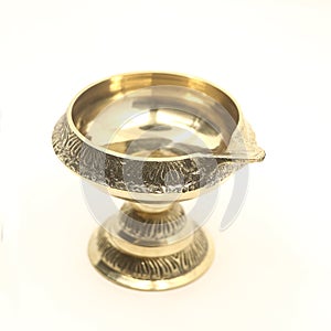 handcrafted brass oil diya lamp with stand