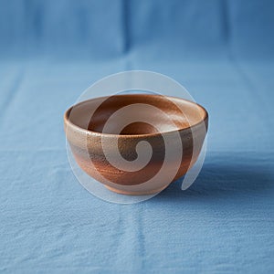 A smooth round design with a warm brown hue and a subtle gradient