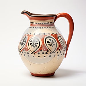 Handcrafted Cluj School Pitcher With Ornamental Designs