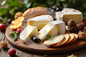 Handcrafted Farmhouse Cheeseboard Featuring Authentic Chaource Fermier photo